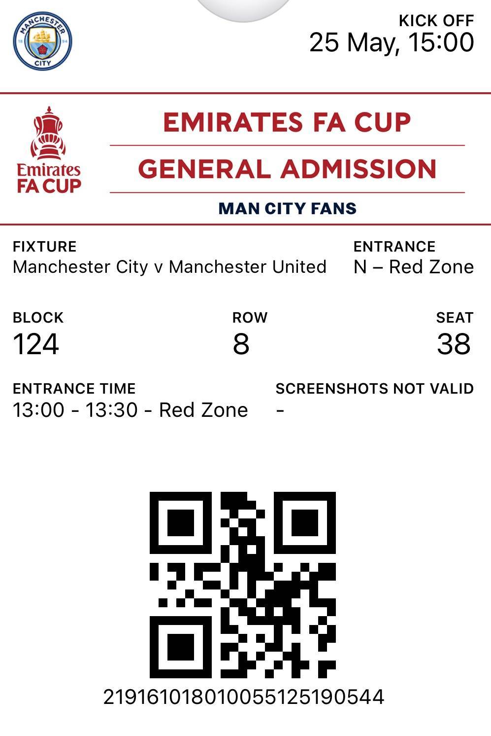 ตั๋วนัดชิง FA CUp Final